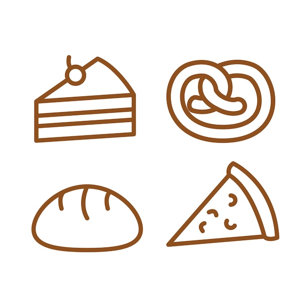 Designvorlage für eine bäckerei-vektorform-illustration