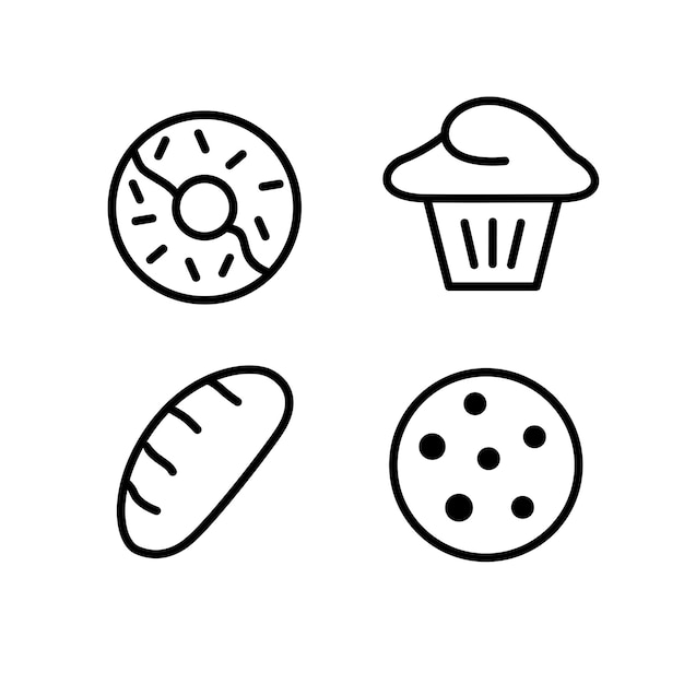 Designvorlage für eine bäckerei-vektorform-illustration