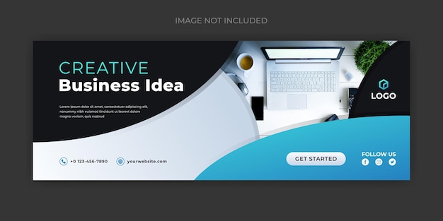 Vektor designvorlage für facebook-deckblatt und webbanner