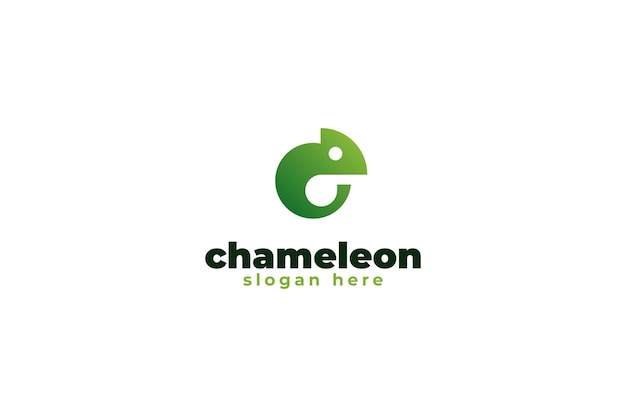 Designvorlage für flaches chamäleon-logo