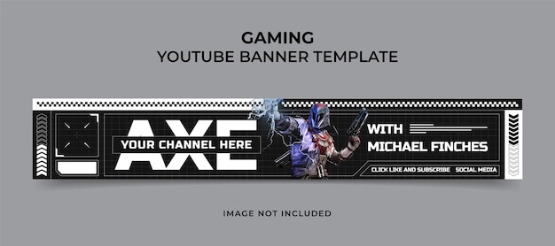 Designvorlage für gaming-youtube-banner