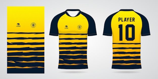 Designvorlage für gelbes sporthemd-trikot