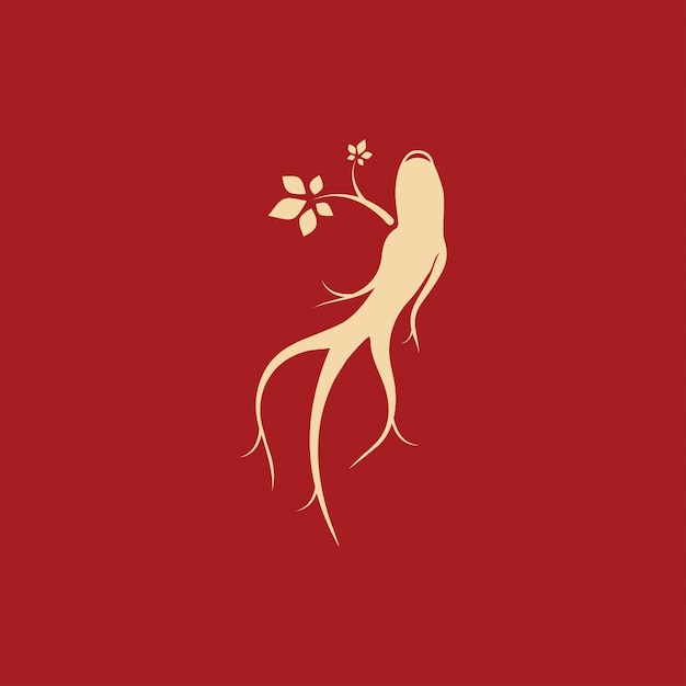 Designvorlage für ginseng-vektorsymbolillustration