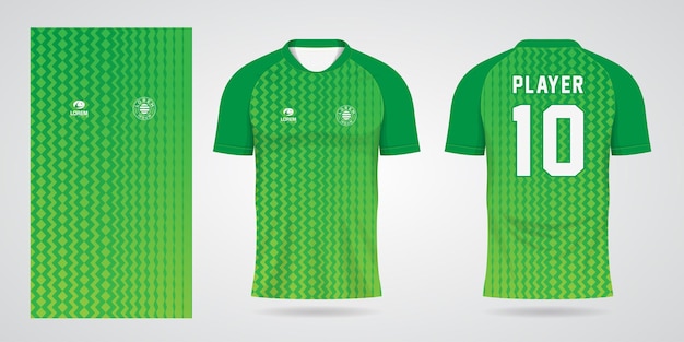 Designvorlage für grünes Sporthemdtrikot