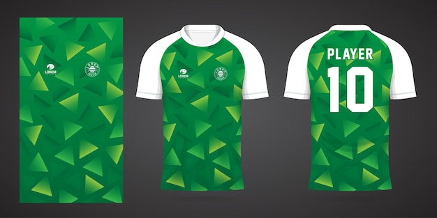 Designvorlage für grünes Sporthemdtrikot