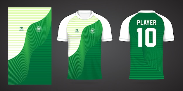 Designvorlage für grünes Sporthemdtrikot