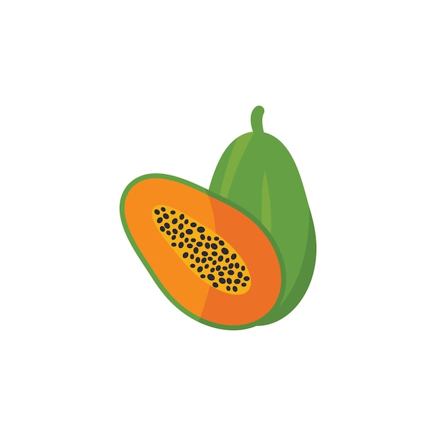 Designvorlage für papaya-symbolvektorillustration