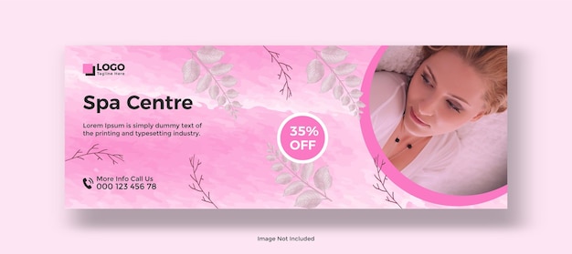 Designvorlage für Spa- und Schönheits-Facebook-Cover