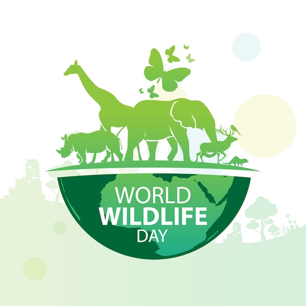 Designvorlage zum Welttag der Wildtiere