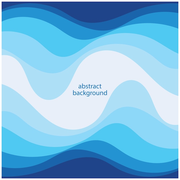 Designvorratillustration des blauen Wellenvektorzusammenfassungshintergrundes flache