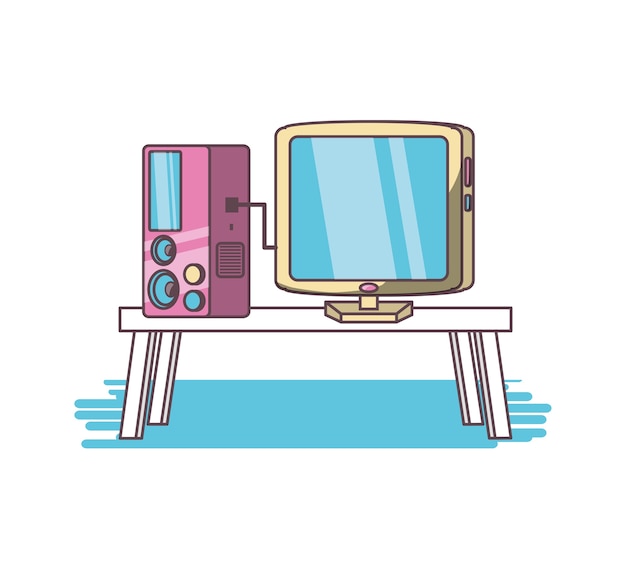 Desktop-Computer-Home-Office-Konzept