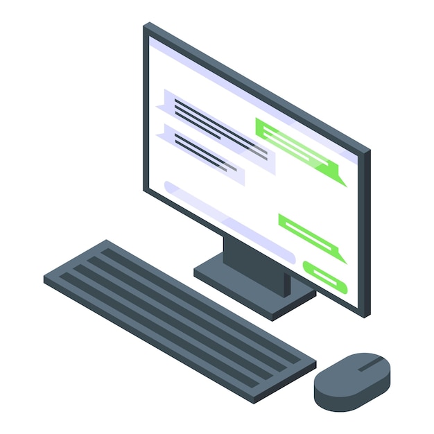 Desktop-Computer mit Instant-Messaging-Anwendung für die Online-Kommunikation