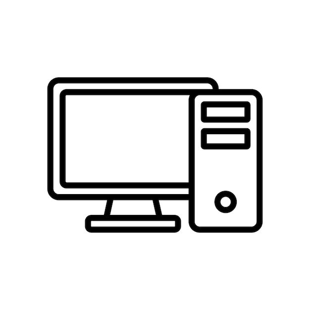 Desktop-Icon-Vektor-Design-Vorlage einfach und sauber
