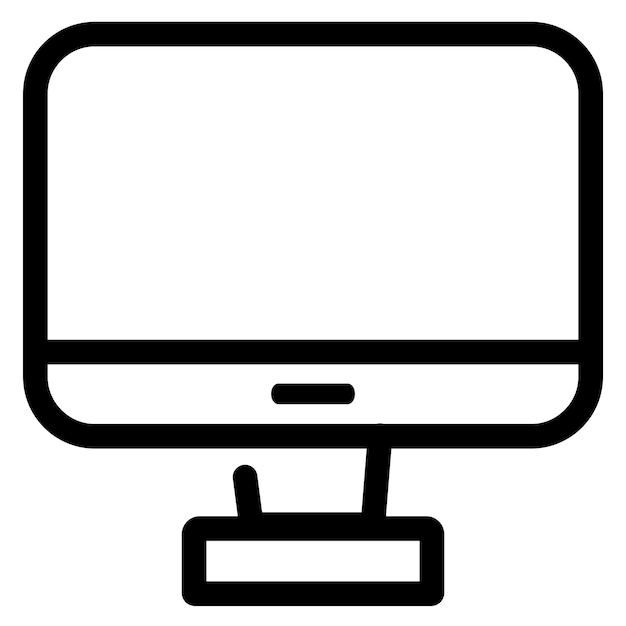 Desktop-Pc-Symbol Computersymbol Monitor-Anzeigensymbol Computerschirm-Zeichen Piktogramm für Webgeräte