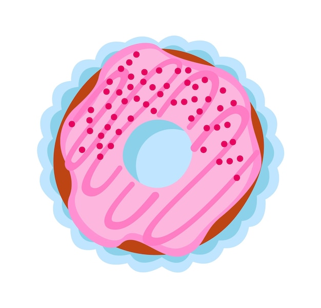 Dessert donut süßes essen vektor-illustration