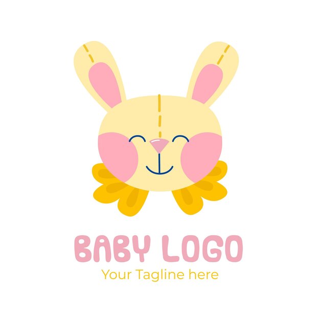 Detaillierte baby-logo-vorlage