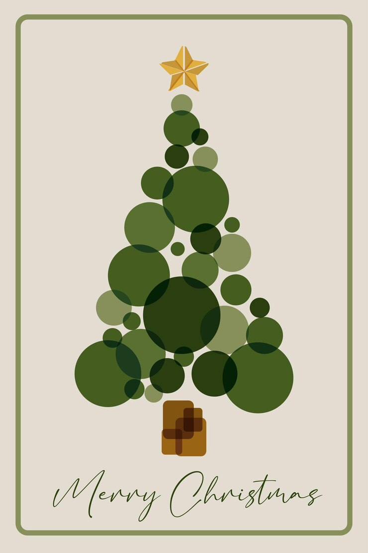 Vektor detaillierte farbige weihnachtskarte vektorillustration
