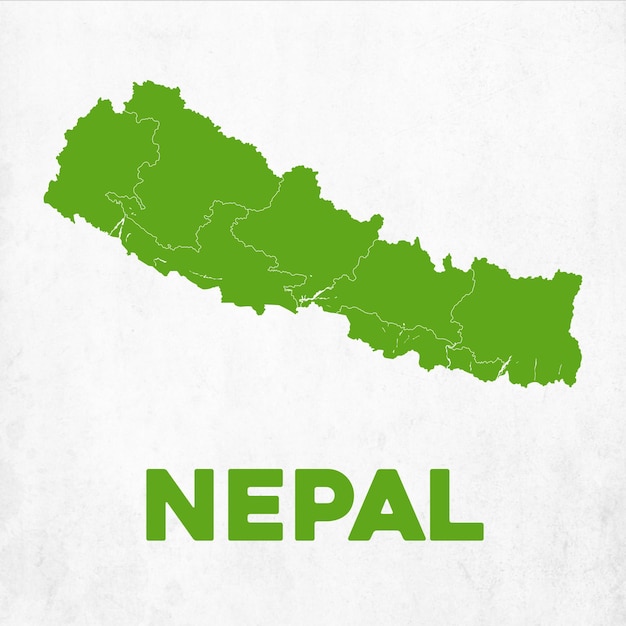 Vektor detaillierte karte von nepal.