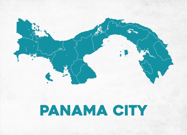 Vektor detaillierte karte von panama city.