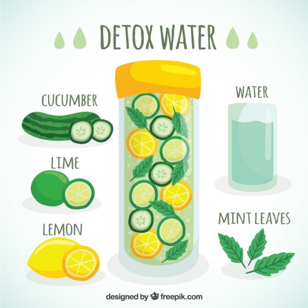 Vektor detox wasser