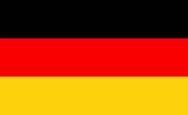 Deutsche Flagge - originale Farben und Proportionen. Deutschland Vektor-Illustration EPS 10