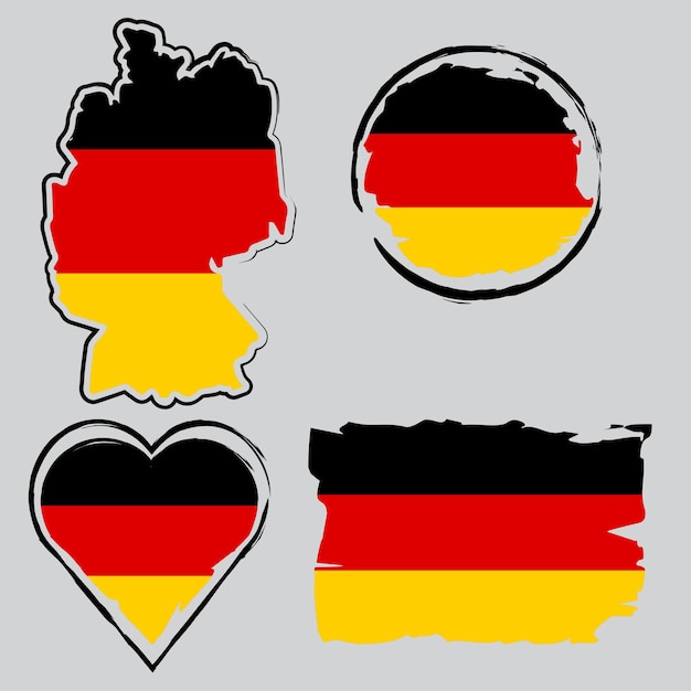 Deutsche Flagge setzt patriotische internationale