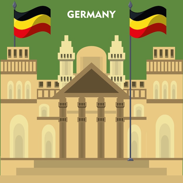 Deutsche Parlamentsgebäude und Ikonengebäude herum