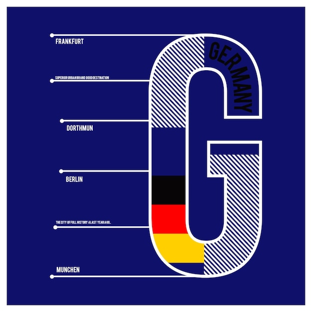 Deutschland design typografie vektorillustration