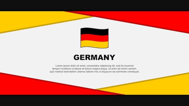 Deutschland Flagge abstrakten Hintergrund Design-Vorlage Deutschland Unabhängigkeitstag Banner Cartoon-Vektor-Illustration Deutschland-Vektor