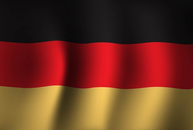 Vektor deutschland-flaggen-hintergrund weht 3d national banner wallpaper