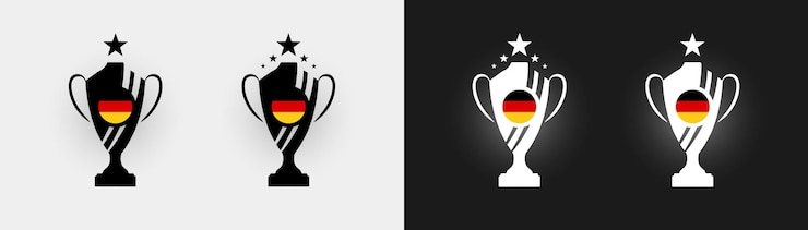 Vektor deutschland-flaggen-trophäen-vektorillustration