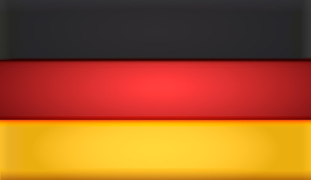 Deutschland-Flaggen-Vektordesign mit 3D-Gefühl