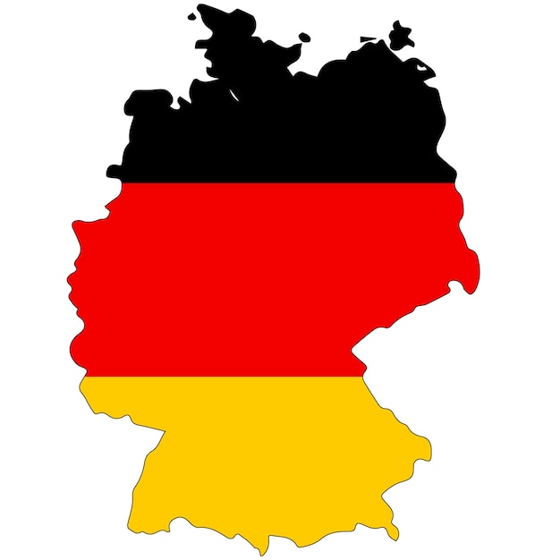 Deutschland-Flaggenkartenvektor