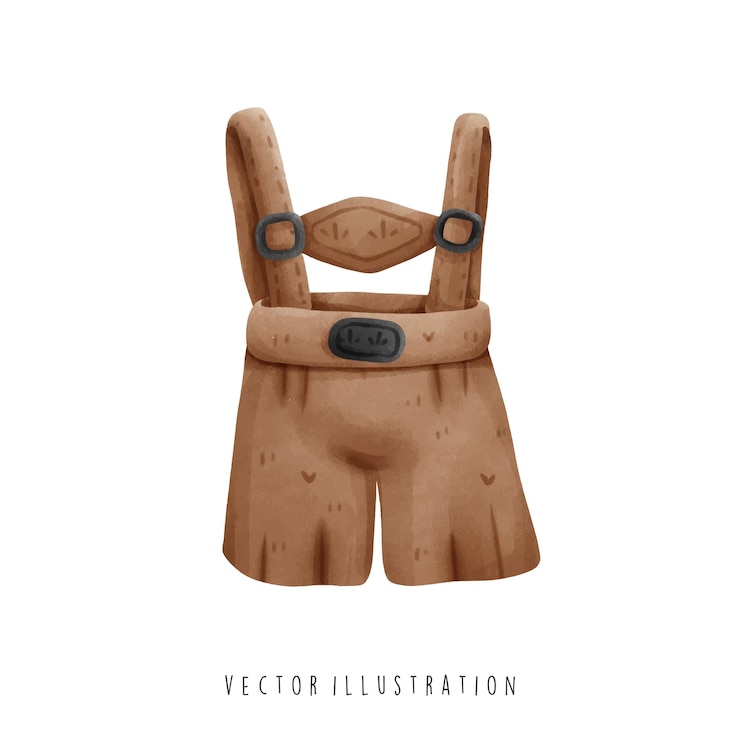 Vektor deutschland-symboldeutsche traditionelle kleidungvektor-illustration