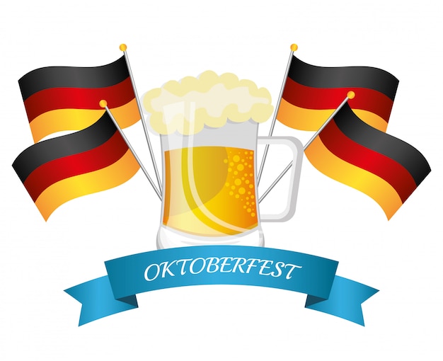 Deutschlandkulturen und Oktoberfestdesign.