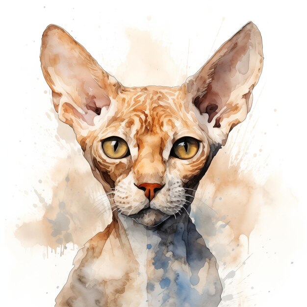 Vektor devon rex kätzchen katze