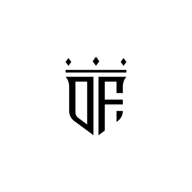 DF-Monogramm-Logo-Design, Buchstabe, Text, Name, Symbol, monochromes Logo, Alphabet-Zeichen, einfaches Logo