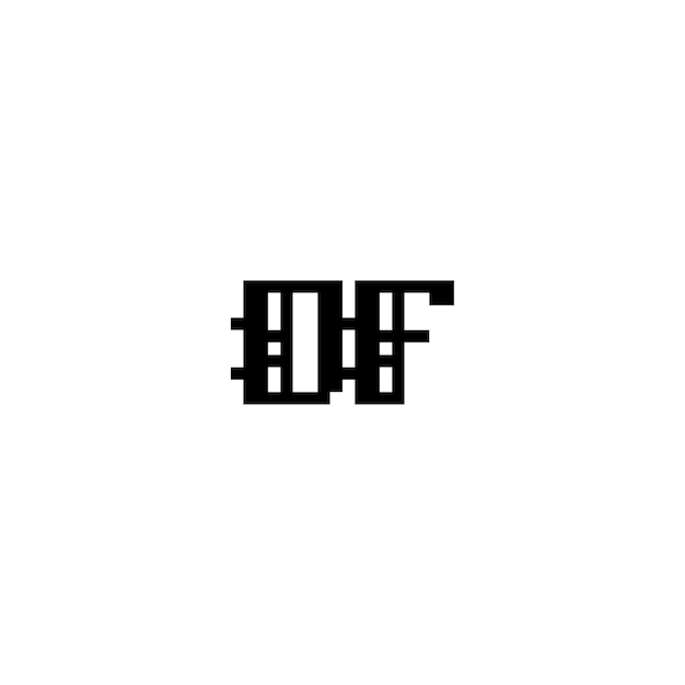 DF-Monogramm-Logo-Design, Buchstabe, Text, Name, Symbol, monochromes Logo, Alphabet-Zeichen, einfaches Logo