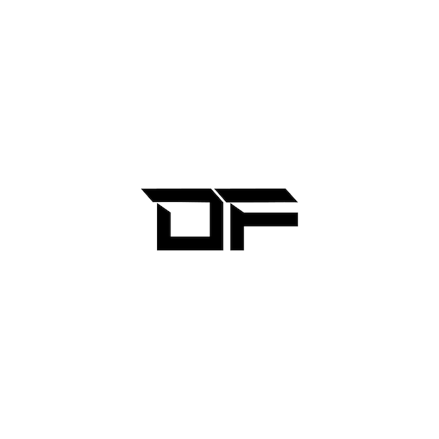 DF-Monogramm-Logo-Design, Buchstabe, Text, Name, Symbol, monochromes Logo, Alphabet-Zeichen, einfaches Logo