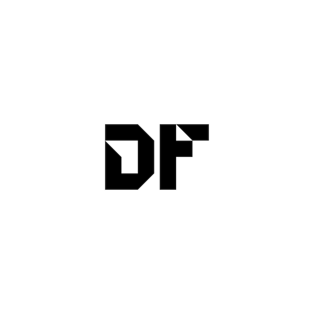 DF-Monogramm-Logo-Design, Buchstabe, Text, Name, Symbol, monochromes Logo, Alphabet-Zeichen, einfaches Logo