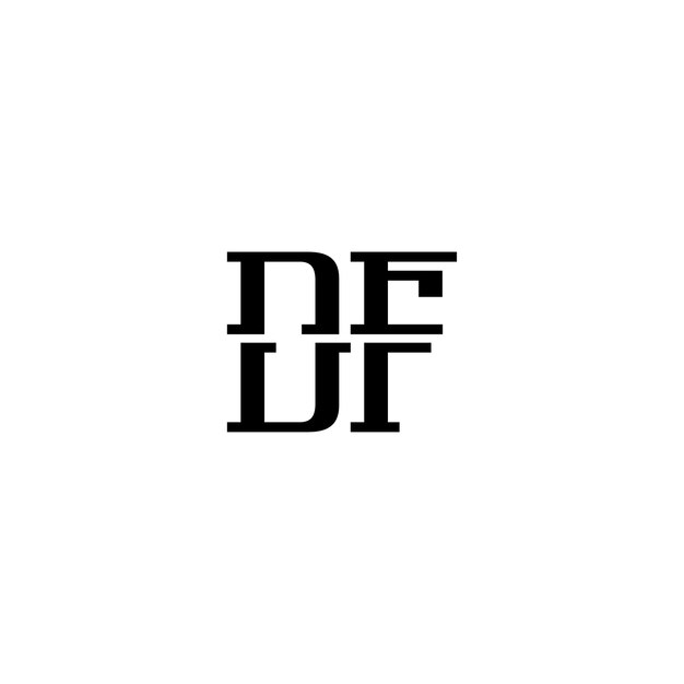 Vektor df-monogramm-logo-design, buchstabe, text, name, symbol, monochromes logo, alphabet-zeichen, einfaches logo