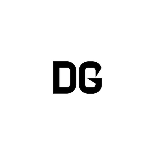 Vektor dg-monogramm-logo-design, buchstabe, text, name, symbol, monochromes logo, alphabet-zeichen, einfaches logo