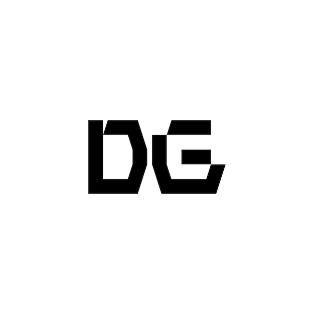 DG-Monogramm-Logo-Design, Buchstabe, Text, Name, Symbol, monochromes Logo, Alphabet-Zeichen, einfaches Logo