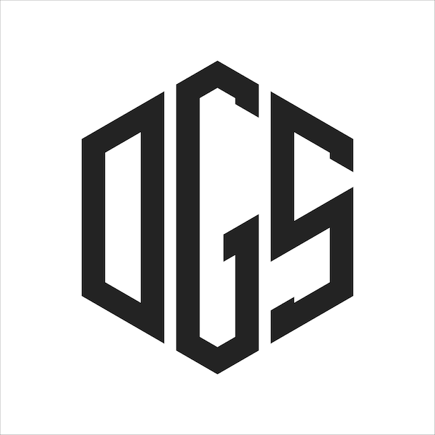 DGS-Logo-Design Anfangsbuchstaben DGS-Monogramm-Logo in sechseckiger Form