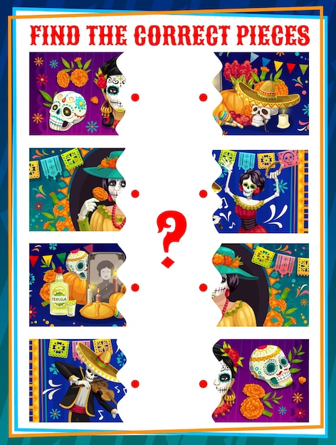 Dia de los muertos finde das halbe kindervektorspiel