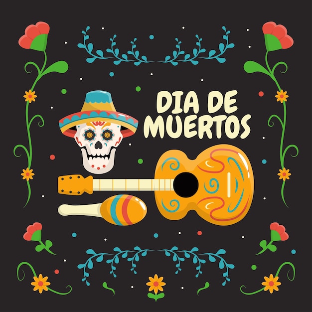 Dia de muertos hintergrundkonzept