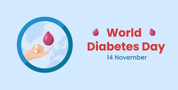 Vektor diabetes-tag-banner und poster