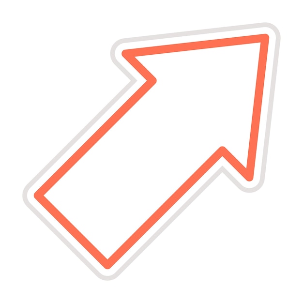 Diagonale Pfeil-Vektor-Ikonen-Design-Illustration