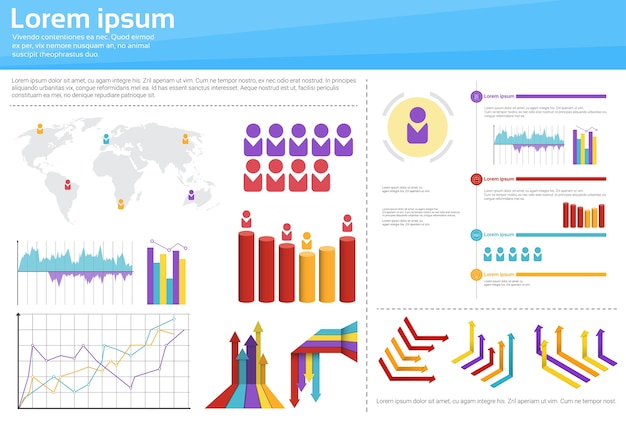 Vektor diagramm-gesetztes finanzdiagramm infographic-ikone