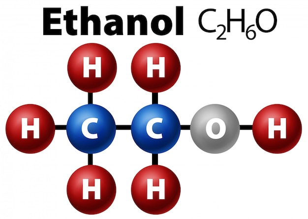 Diagramm molekül von ethanol